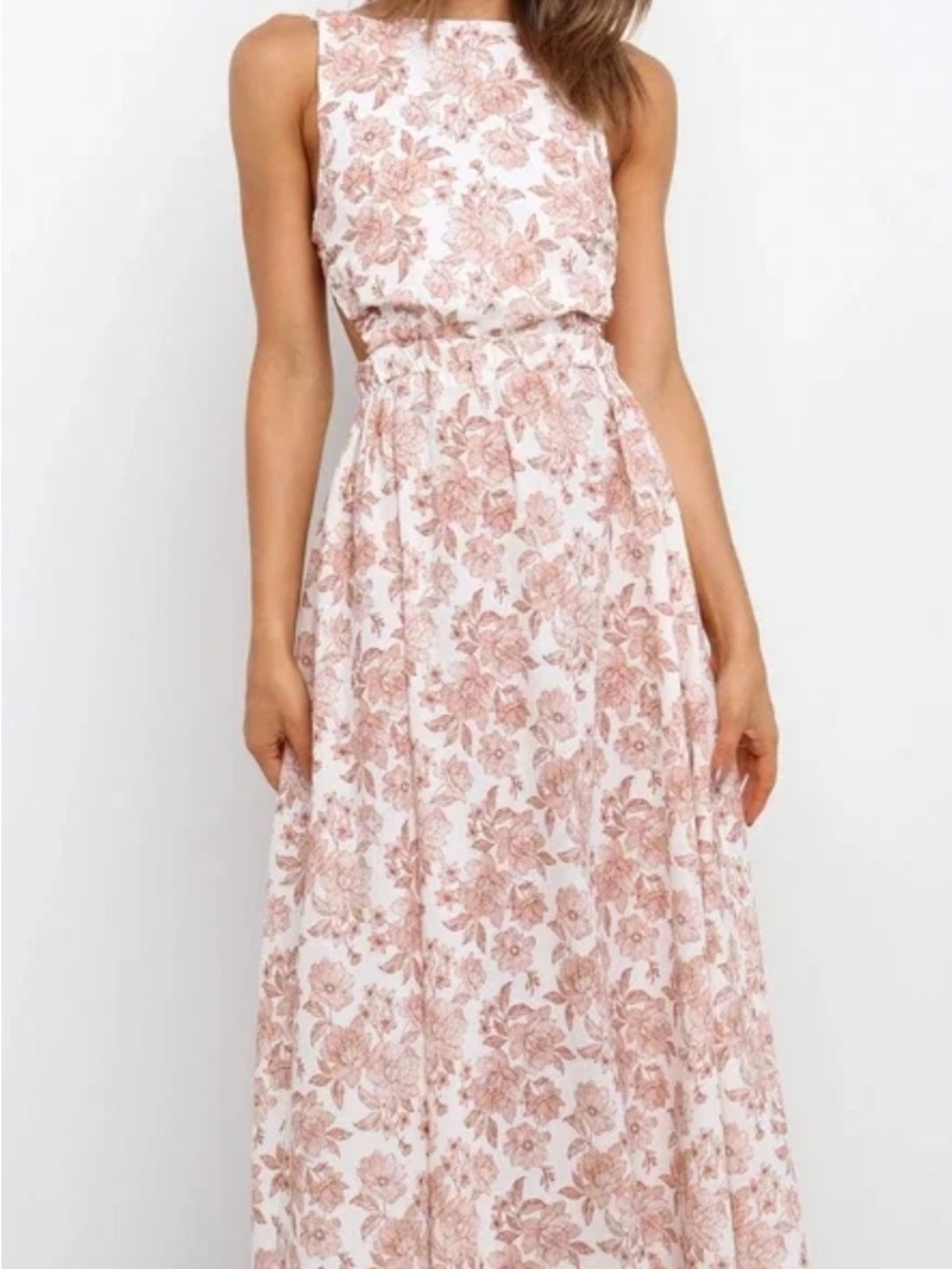 Petal & Pup - Esther Floral Sleeveless Midi Dress with Open Back - Picture 3 of 5